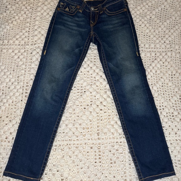 True Religion Julie Womens Size 27 Blue Straight Leg Jeans - Picture 2 of 11